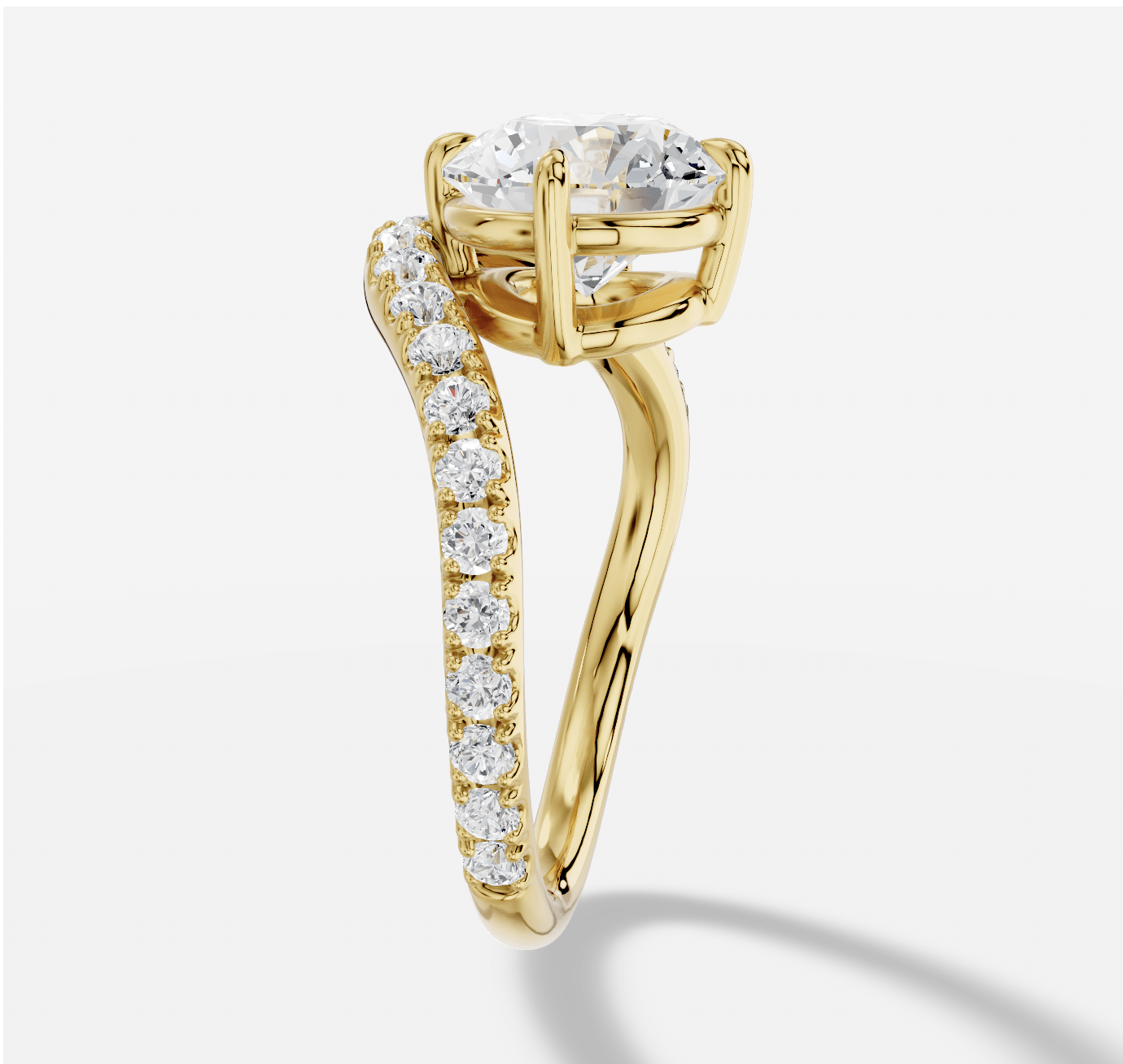 Round Diamond Ring in 18K Yellow Gold - Image 3