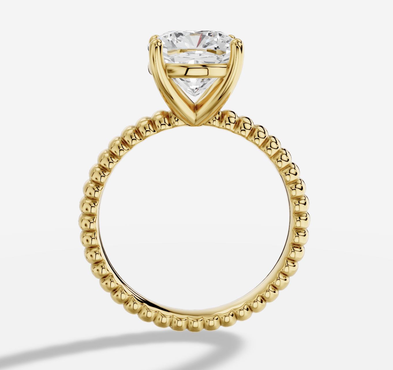 Cushion Diamond Ring in 18K Yellow Gold - Image 5