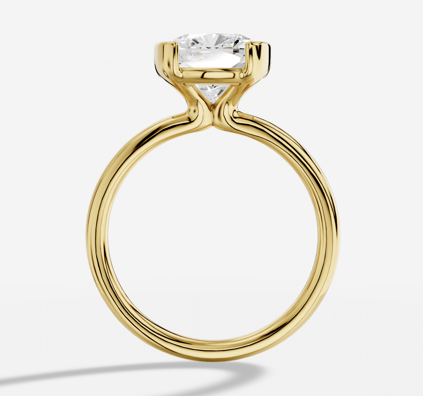 Cushion Diamond Ring in 18K Yellow Gold - Image 3