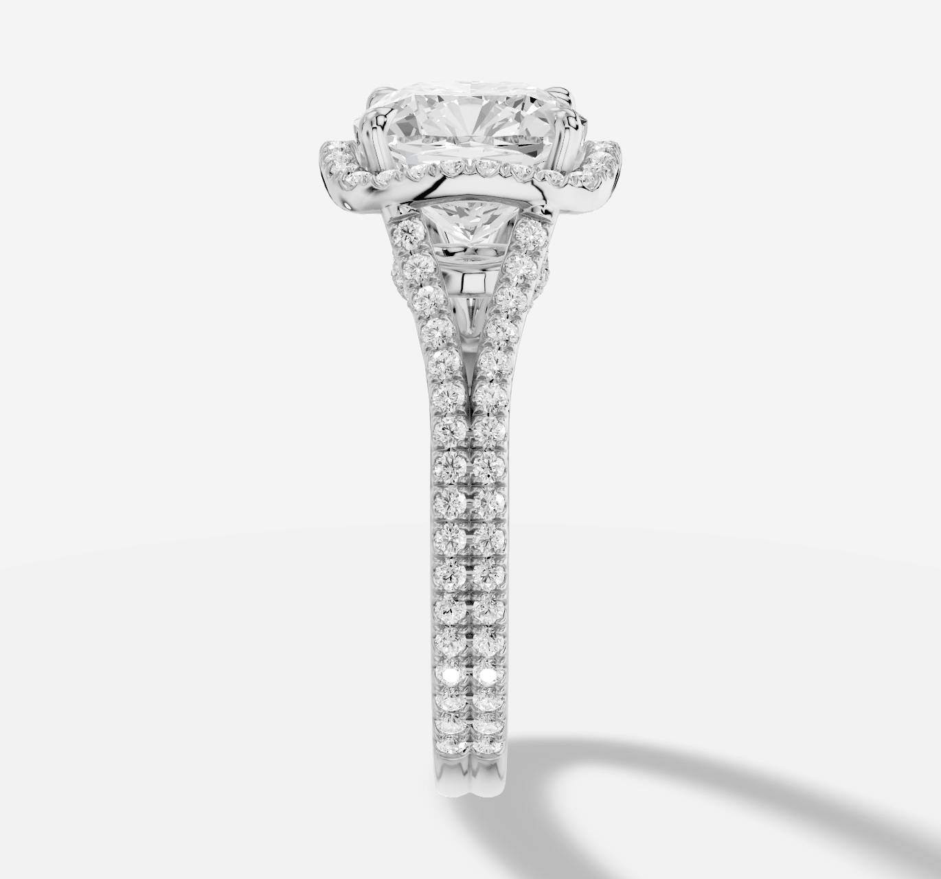 Cushion Diamond Ring in 18K White Gold - Image 3