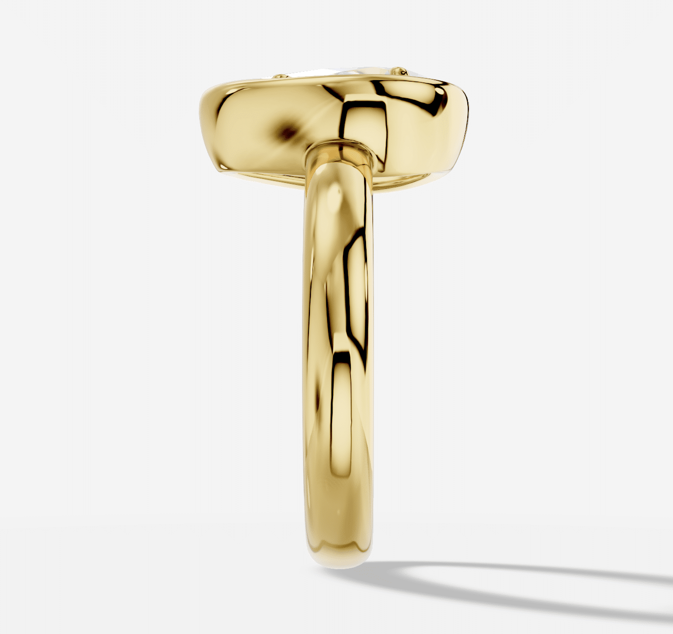 Pear Diamond Ring in 18K Yellow Gold - Image 3