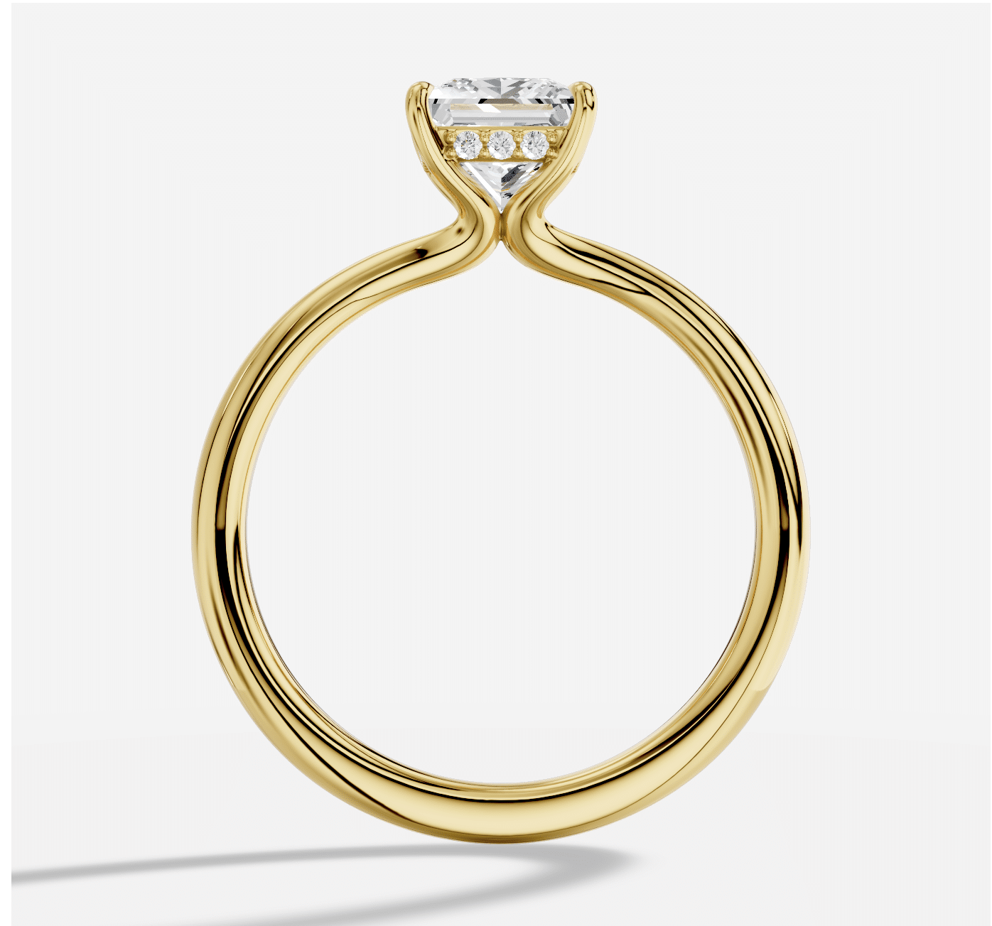 Princess Diamond Ring in 18K Yellow Gold - Image 5