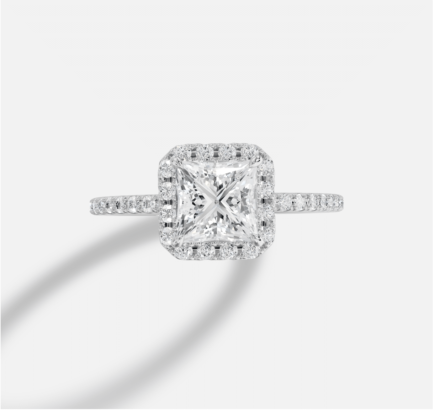 Princess Diamond Ring in 18K White Gold - Image 5