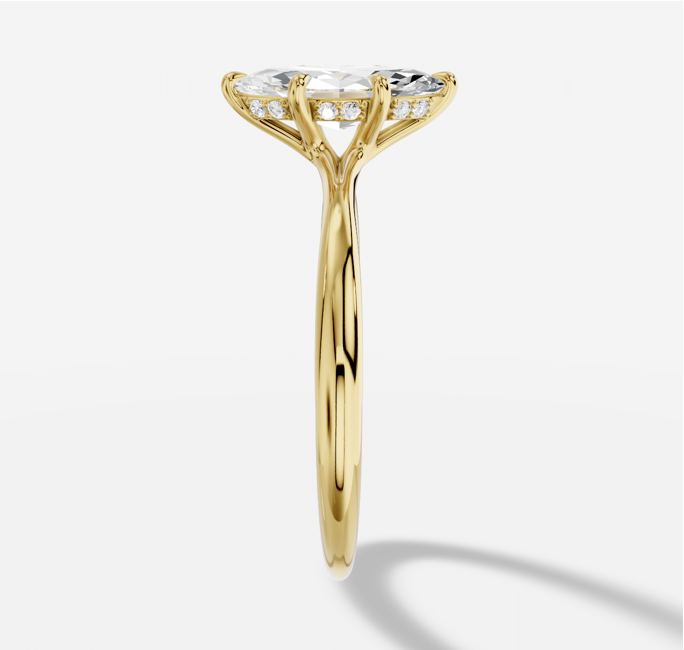Marquise Diamond Ring in 18K Yellow Gold - Image 5