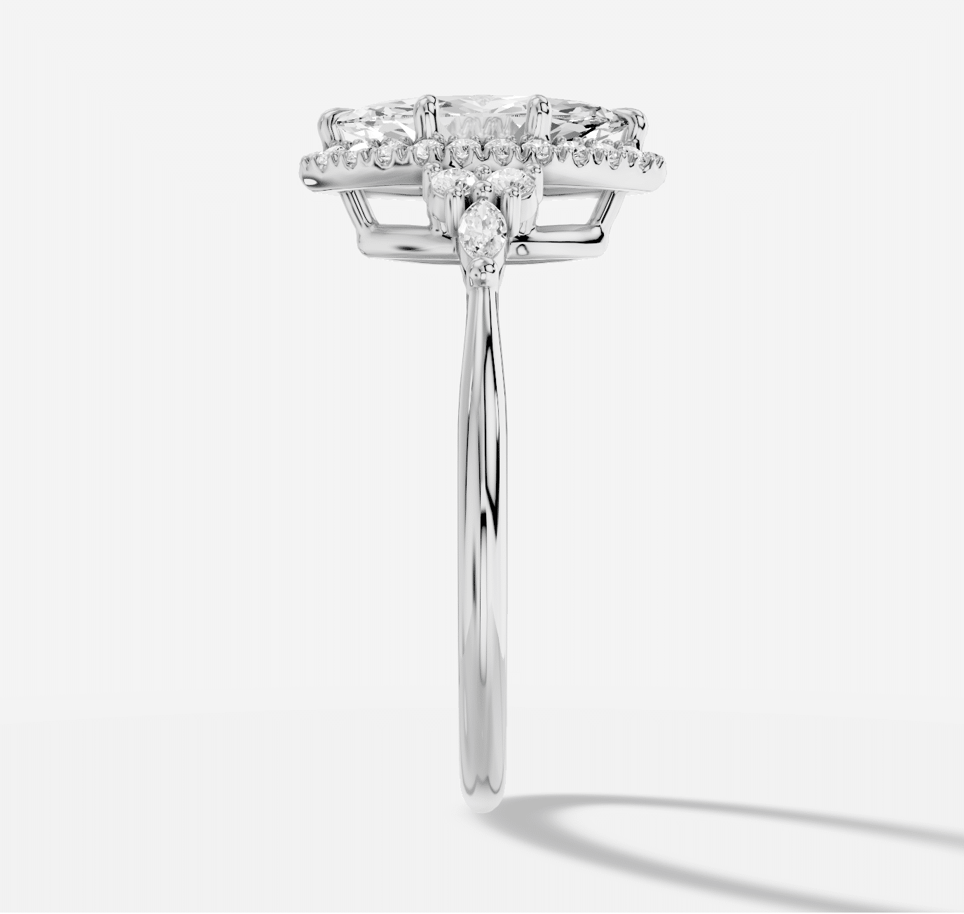 Marquise Diamond Ring in 18K White Gold - Image 5