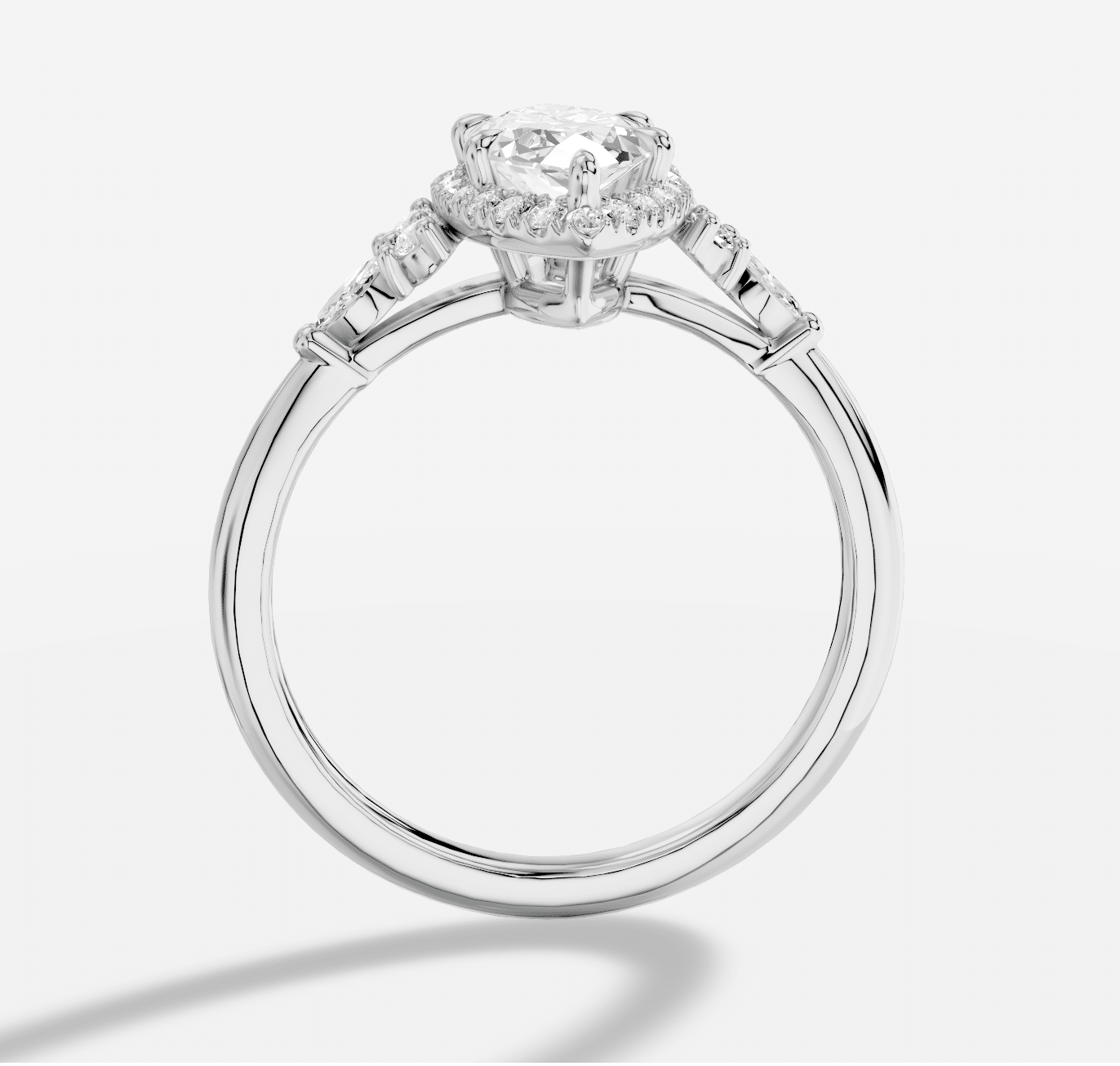 Marquise Diamond Ring in 18K White Gold - Image 4