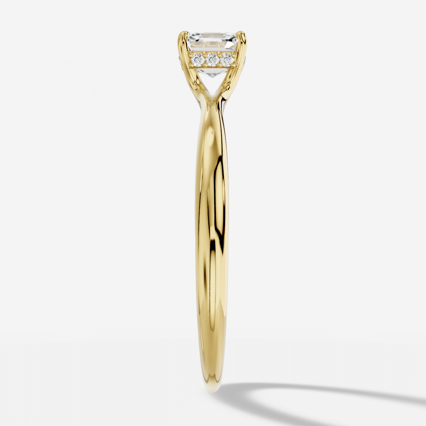 Asscher Diamond Ring in 18K Yellow Gold - Image 4