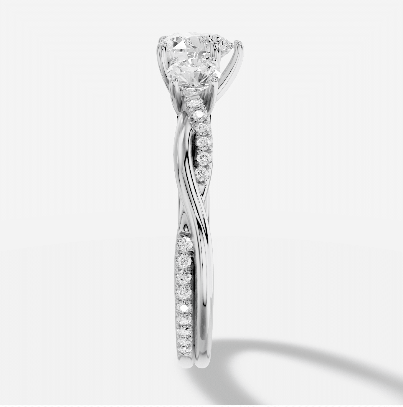 Heart Diamond Ring in 18K White Gold - Image 2