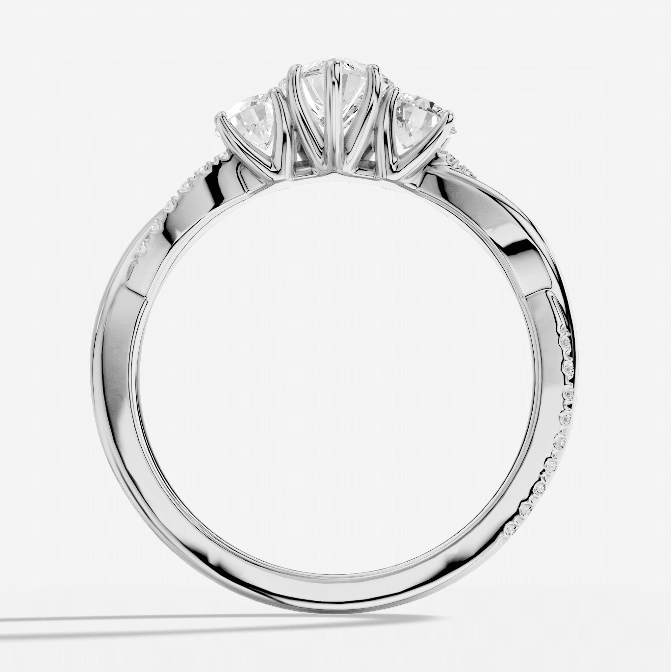 Heart Diamond Ring in 18K White Gold - Image 5