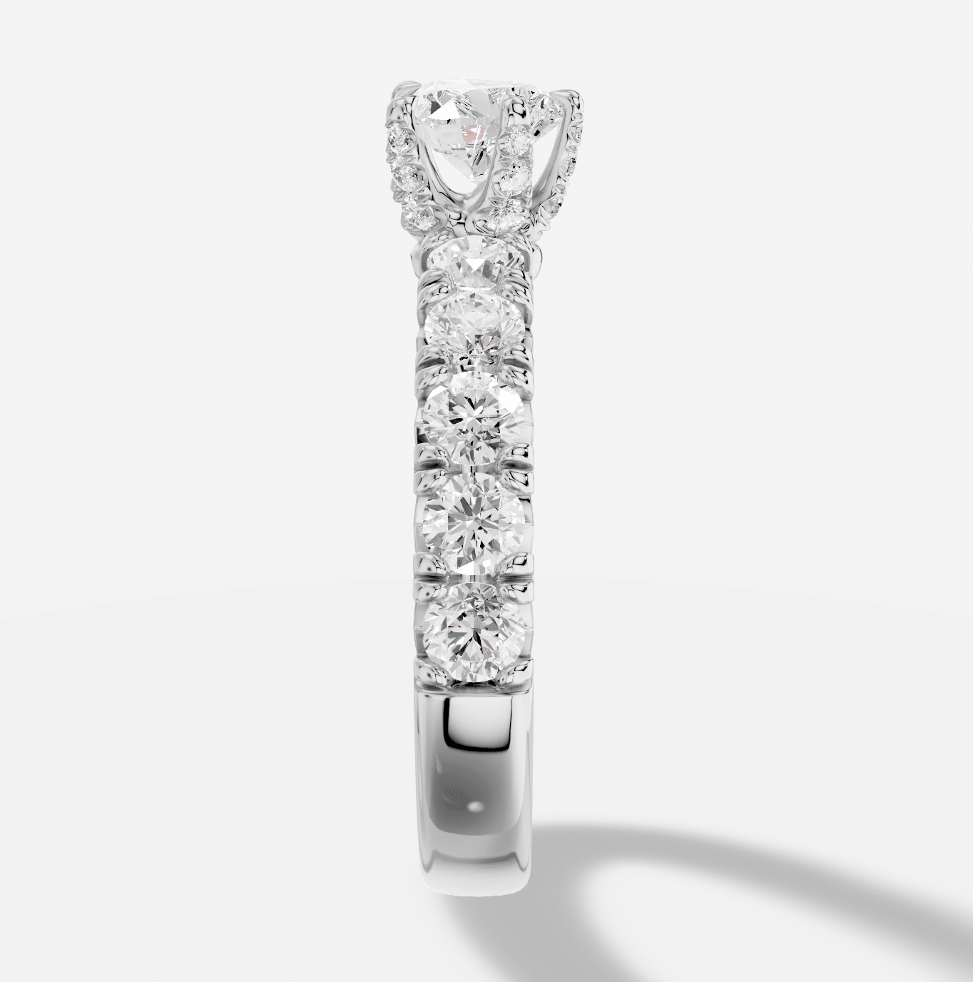 Heart Diamond Ring in 18K White Gold - Image 3