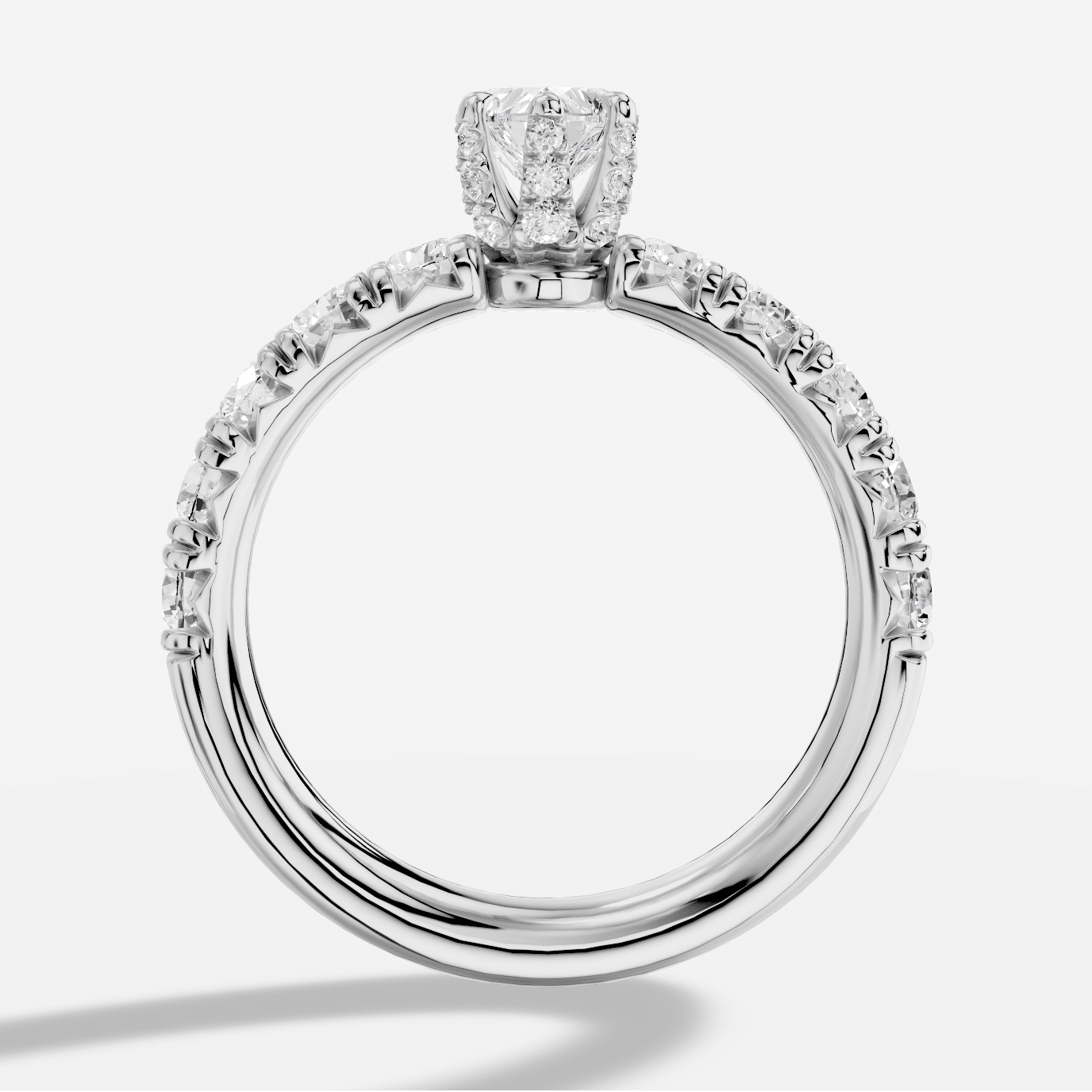 Heart Diamond Ring in 18K White Gold - Image 5