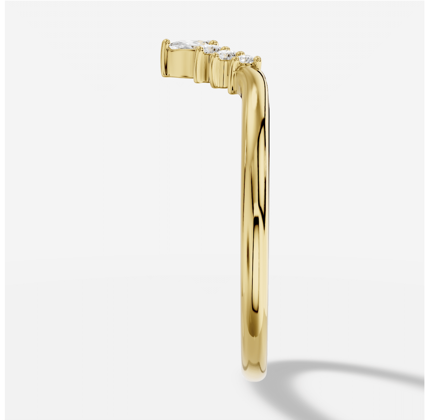 Pear Diamond Ring in 18K Yellow Gold - Image 5