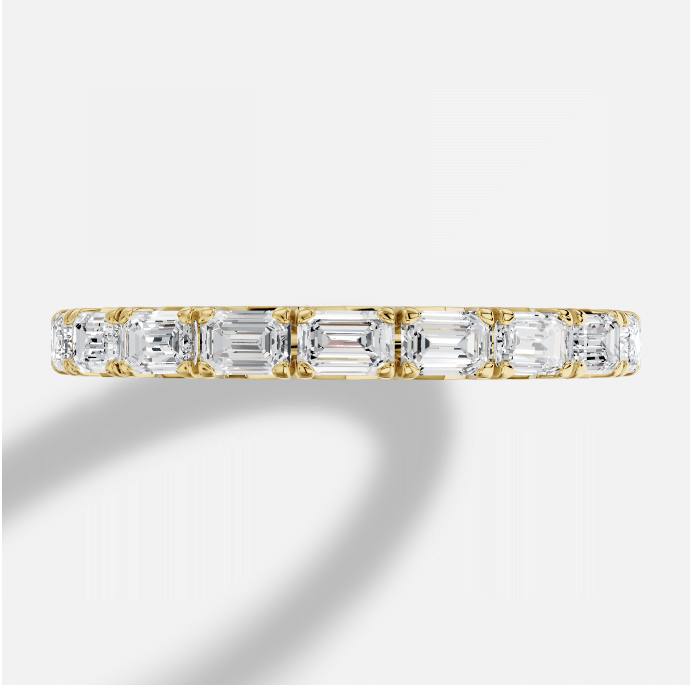 Emerald Cut Diamond Ring in 18K Yellow Gold - Image 6