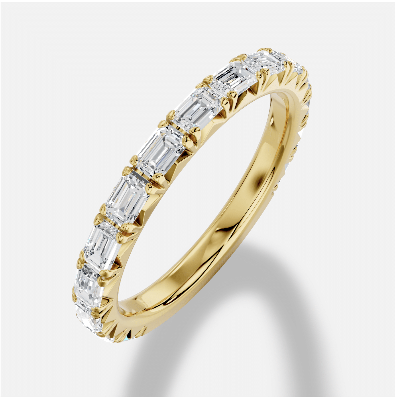 Emerald Cut Diamond Ring in 18K Yellow Gold - Image 5