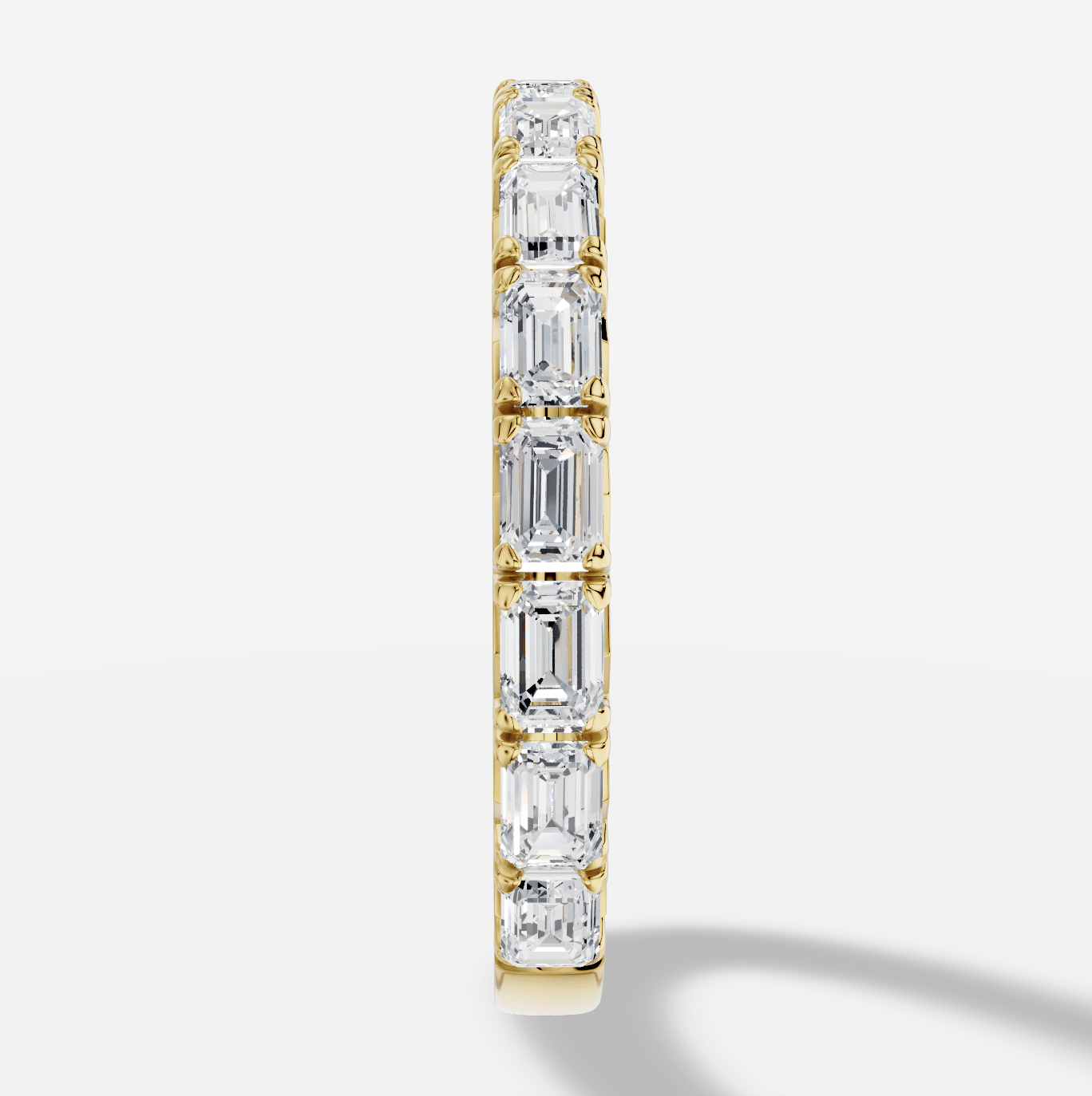Emerald Cut Diamond Ring in 18K Yellow Gold - Image 4