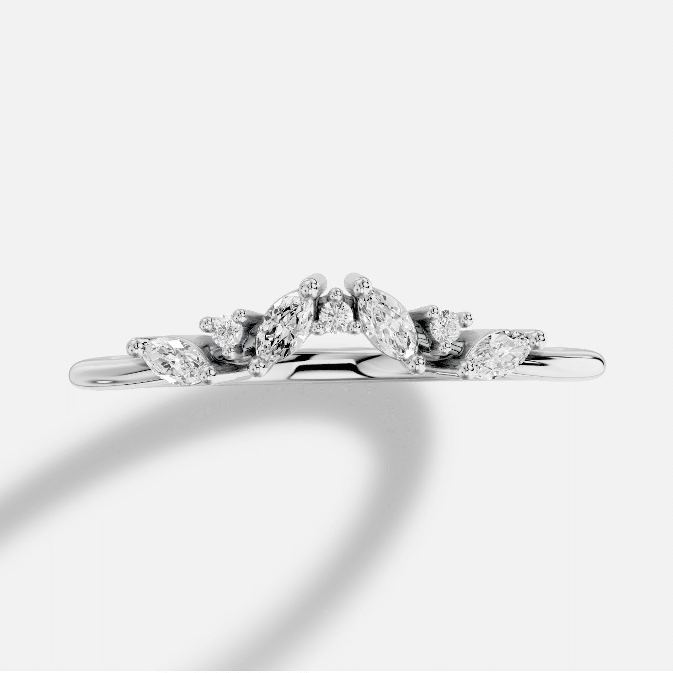 Marquise Diamond Ring in 18K White Gold - Image 7