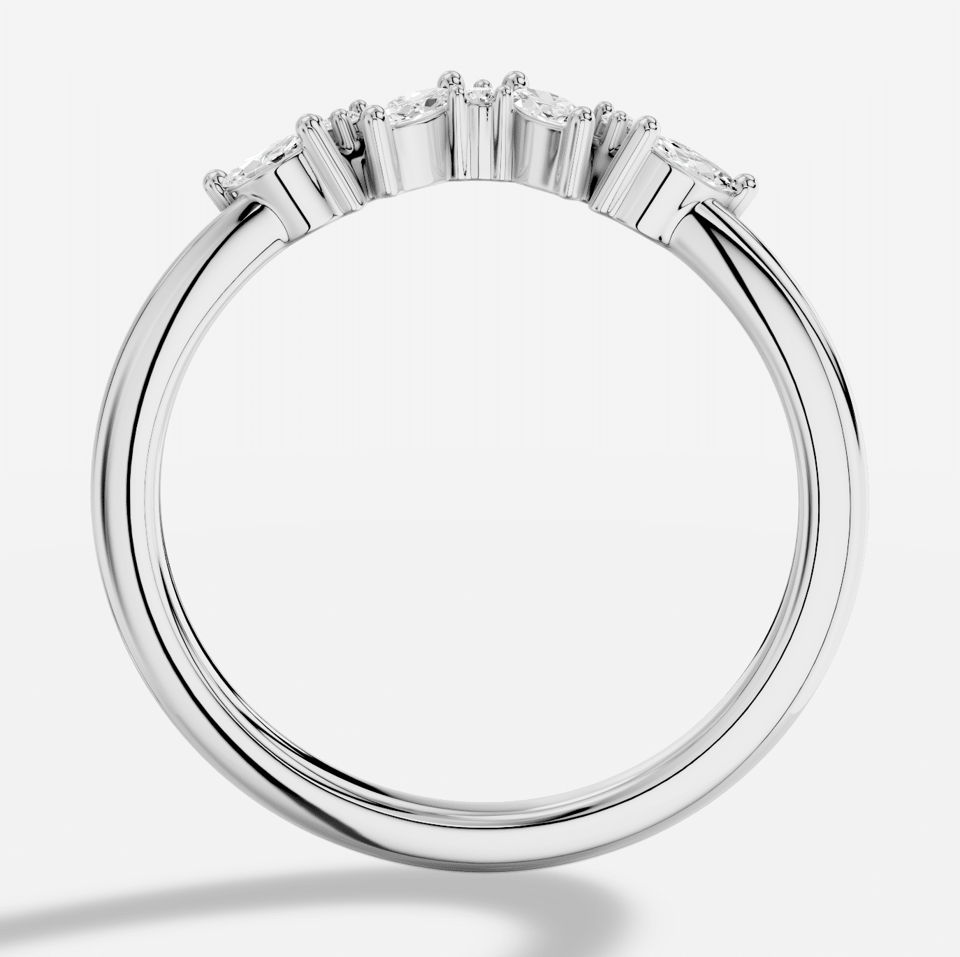 Marquise Diamond Ring in 18K White Gold - Image 6
