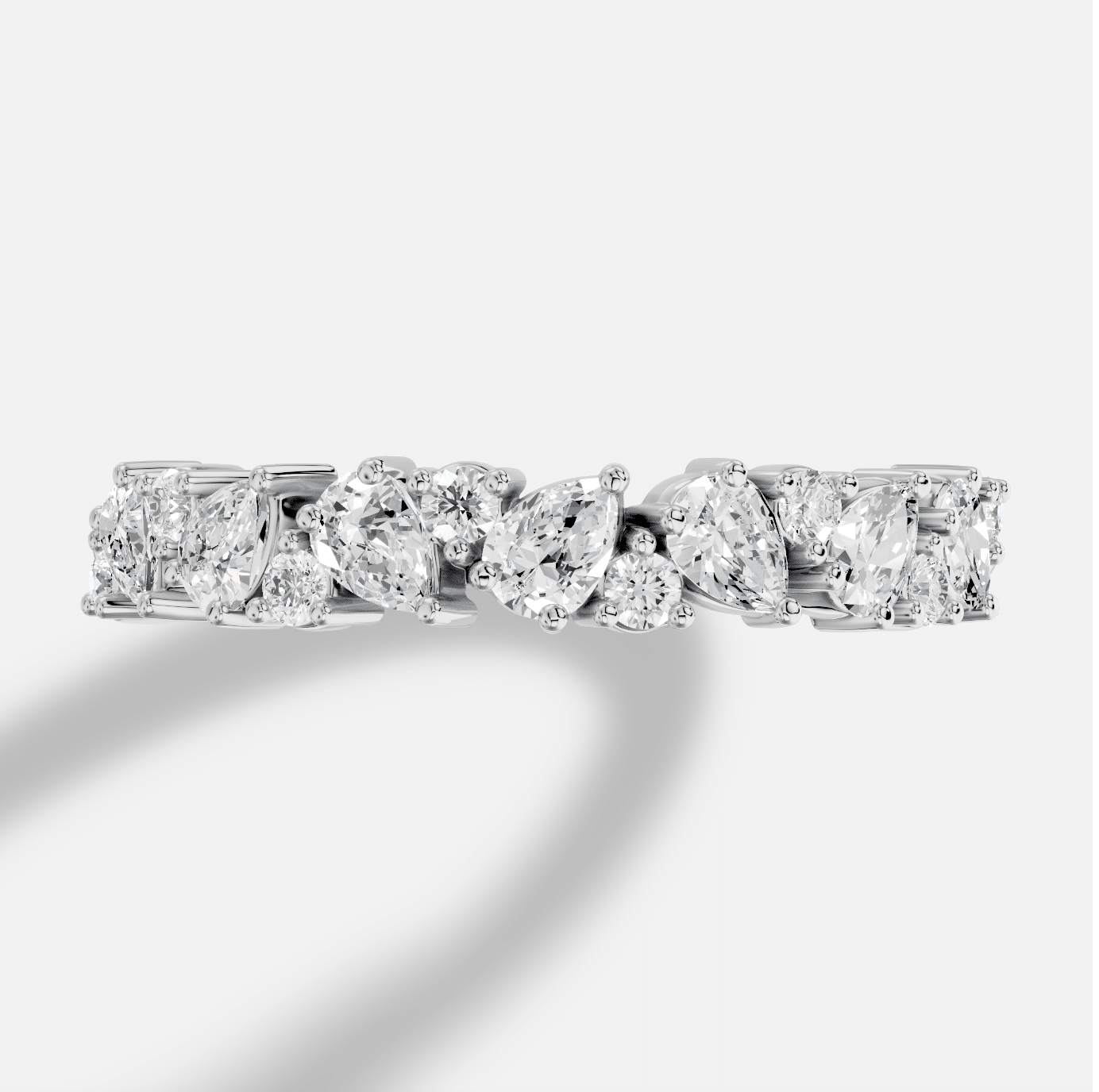 Pear Diamond Ring in 18K White Gold - Image 5
