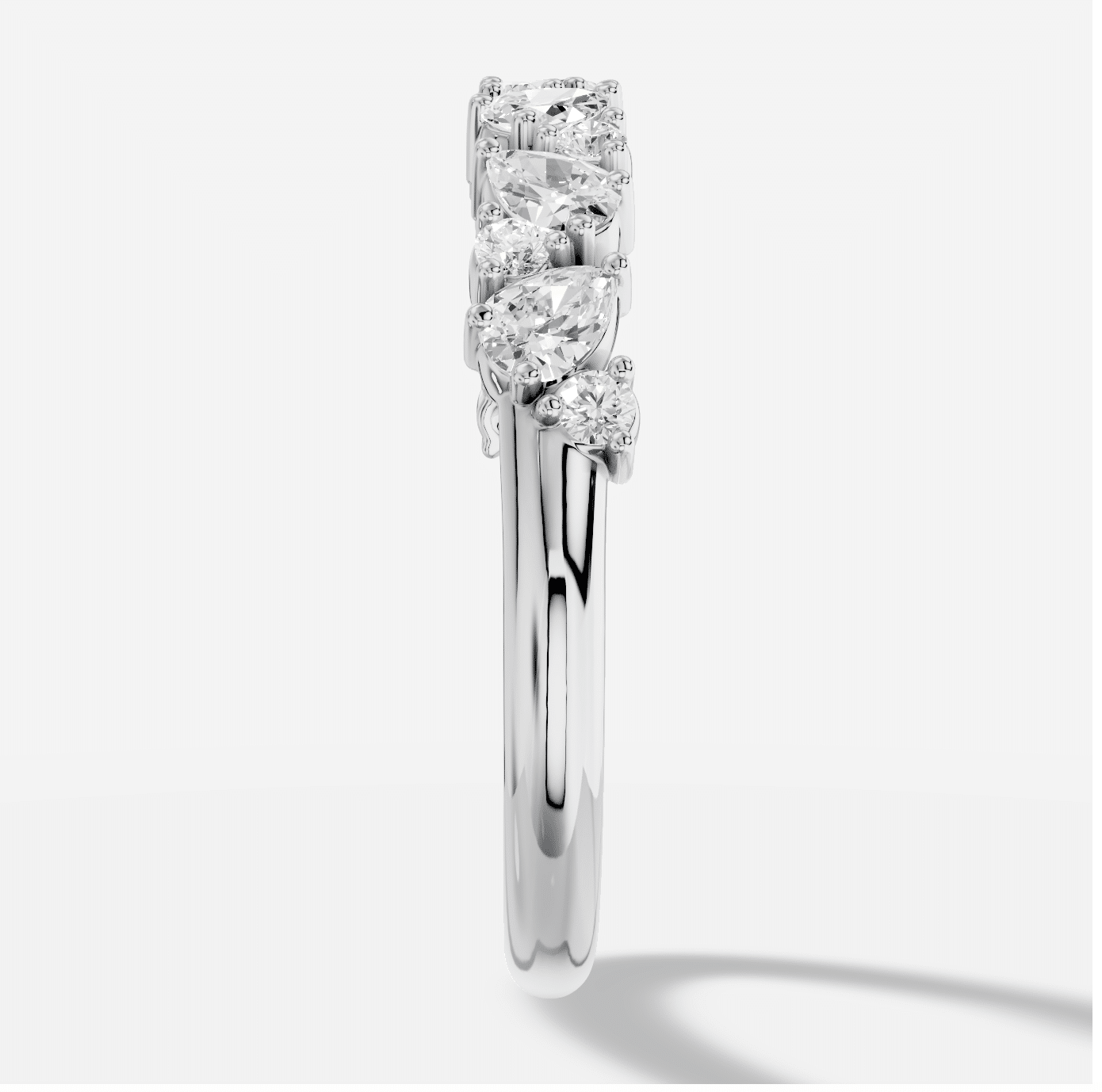 Pear Diamond Ring in 18K White Gold - Image 3