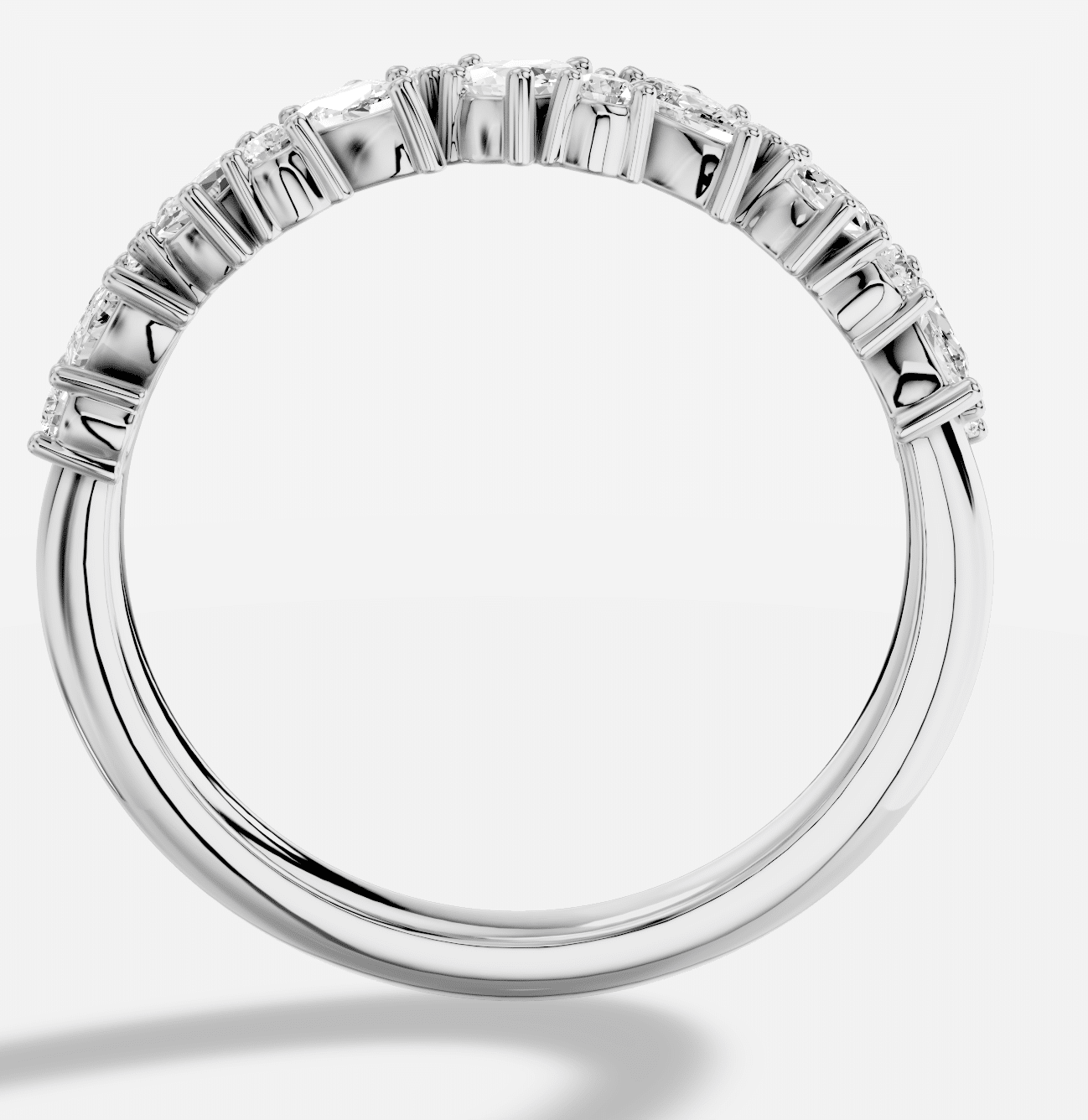 Pear Diamond Ring in 18K White Gold - Image 2