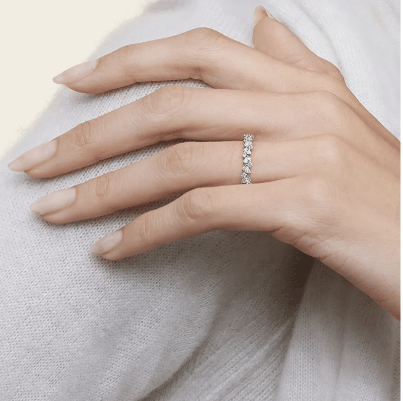 Pear Diamond Ring in 18K White Gold - Image 6