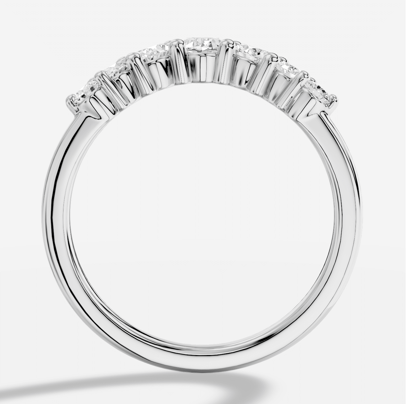 Oval Diamond Ring in 18K White Gold - Image 6