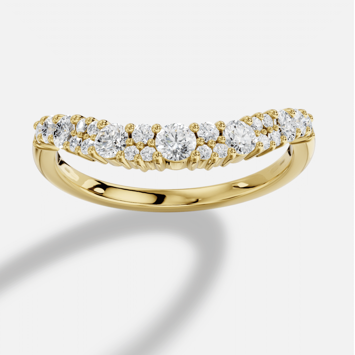 Round Diamond Ring in 18K Yellow Gold