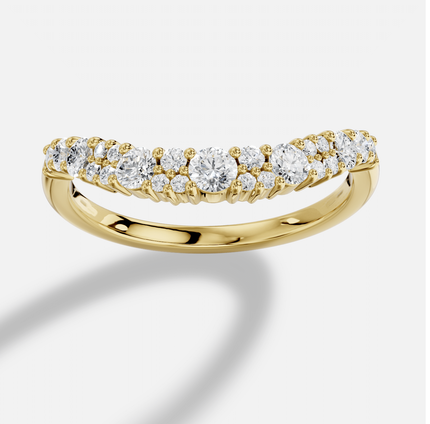Round Diamond Ring in 18K Yellow Gold