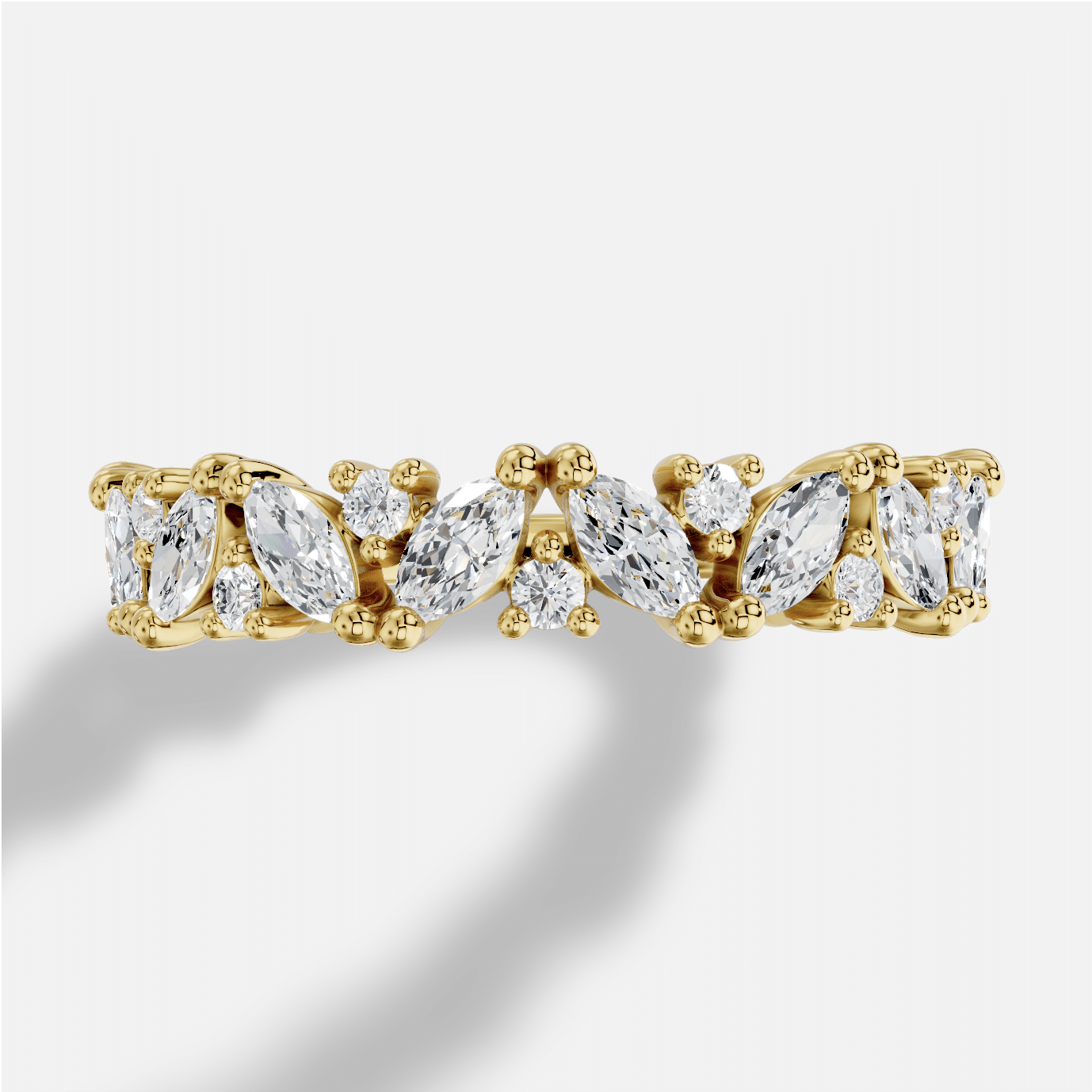 Marquise Diamond Ring in 18K Yellow Gold - Image 2
