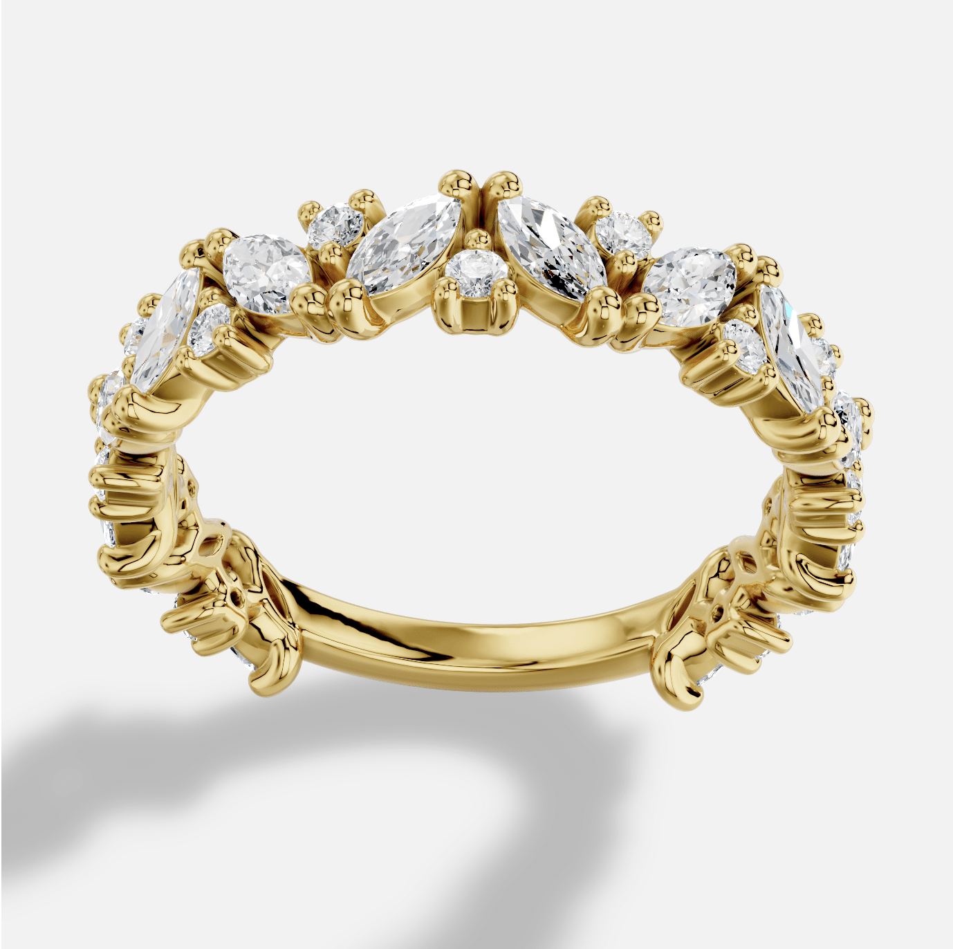 Marquise  Diamond Ring in 18K Yellow Gold