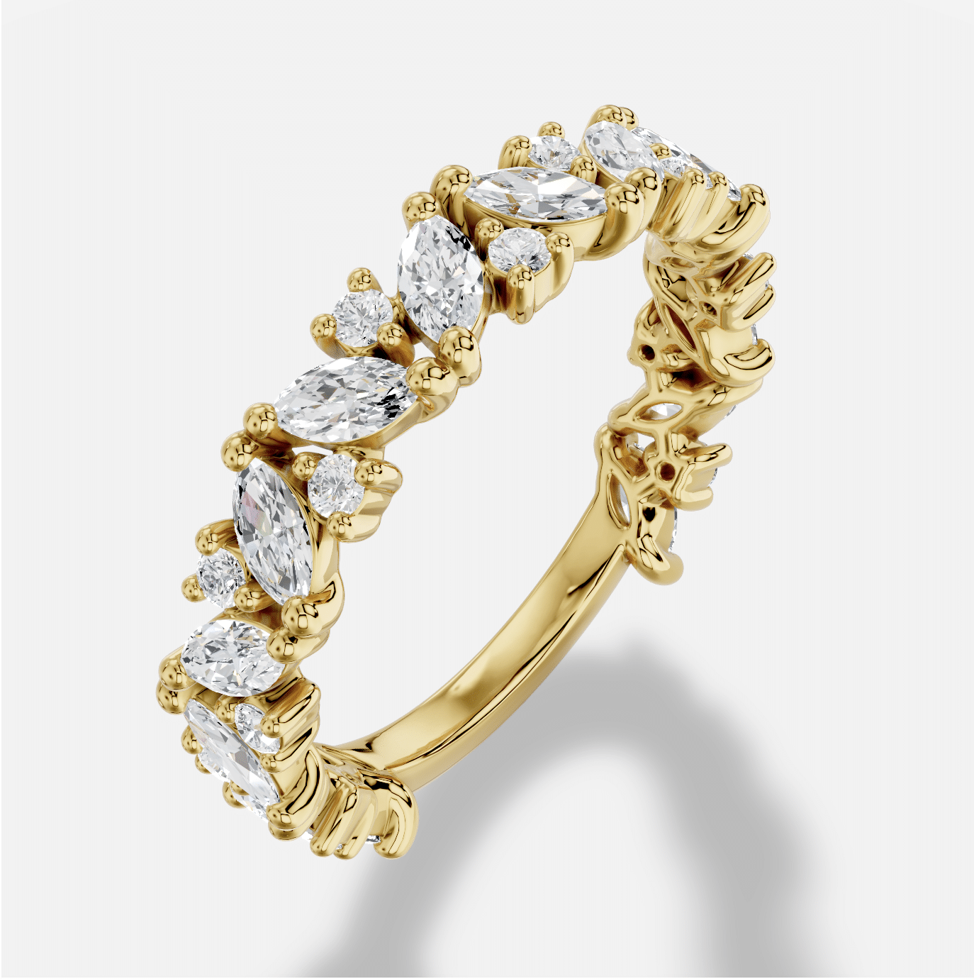 Marquise Diamond Ring in 18K Yellow Gold - Image 3
