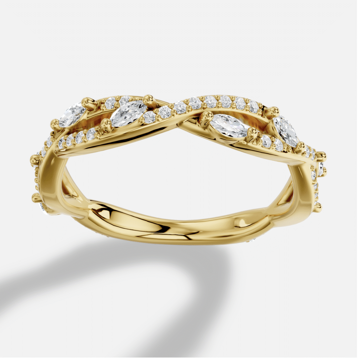 Marquise  Diamond Ring in 18K Yellow Gold