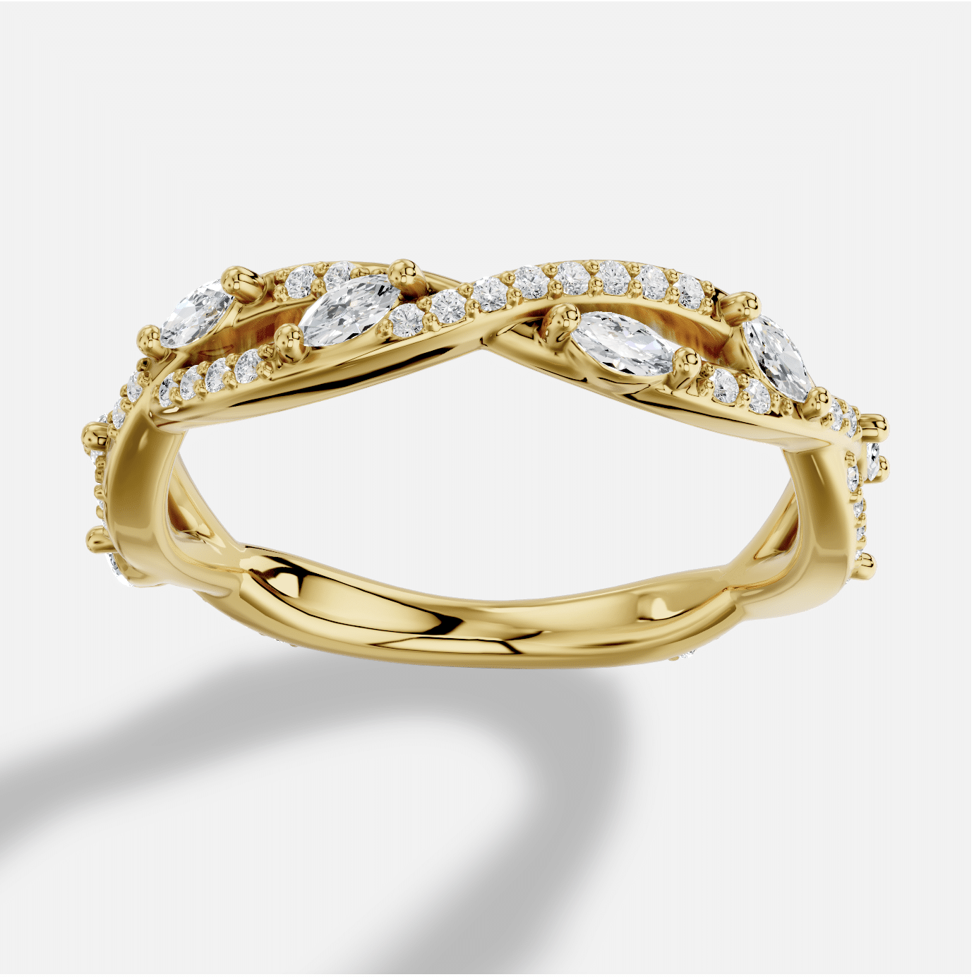 Marquise  Diamond Ring in 18K Yellow Gold