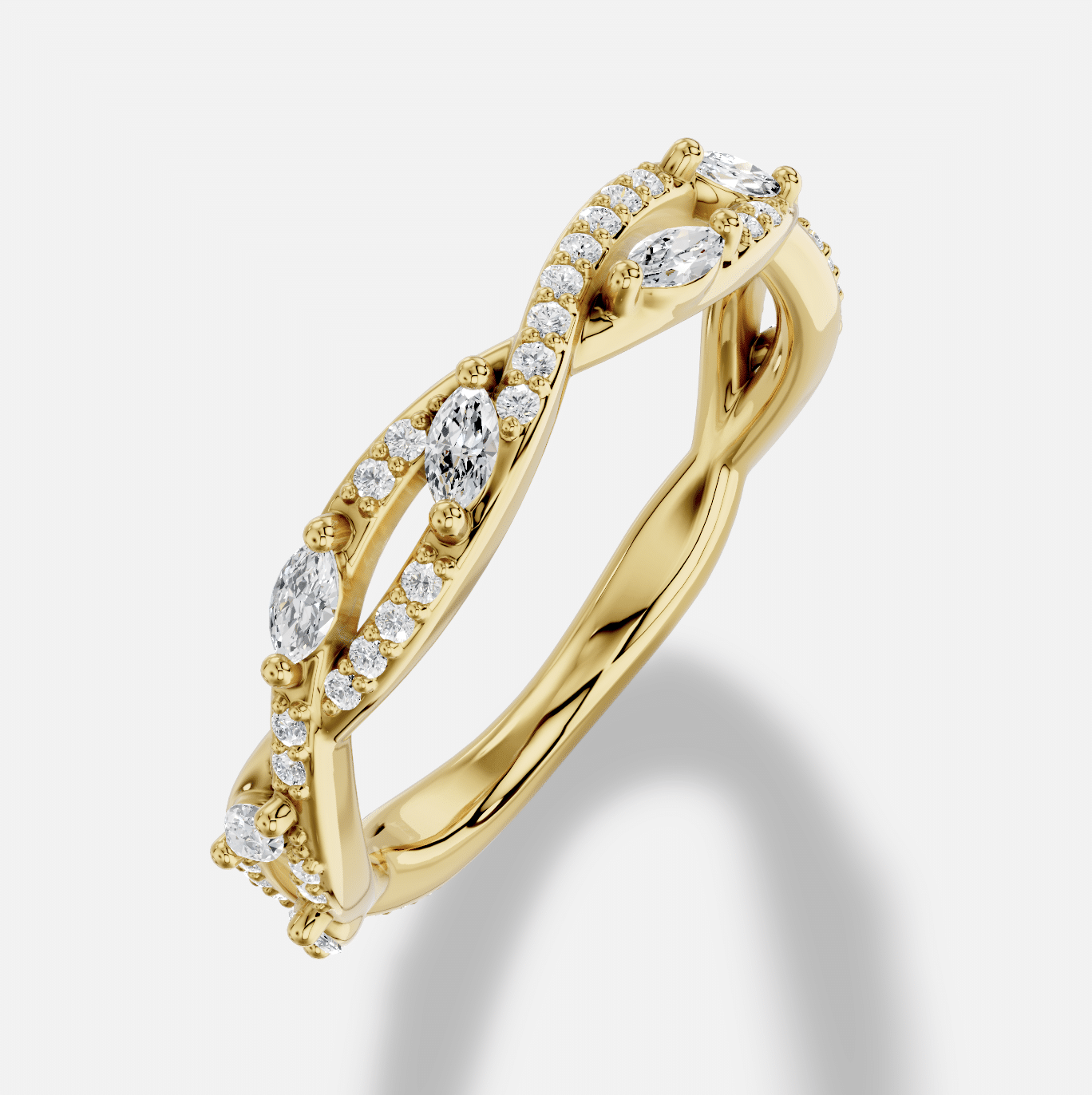 Marquise Diamond Ring in 18K Yellow Gold - Image 4
