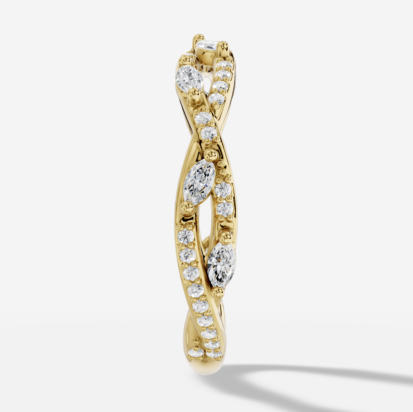 Marquise Diamond Ring in 18K Yellow Gold - Image 3
