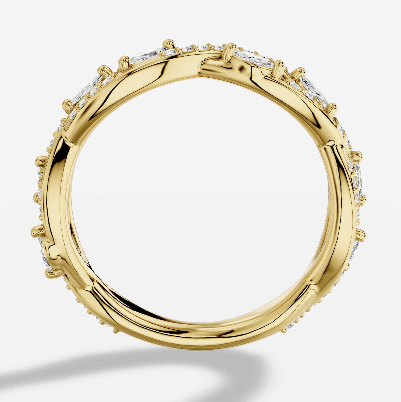 Marquise Diamond Ring in 18K Yellow Gold - Image 2