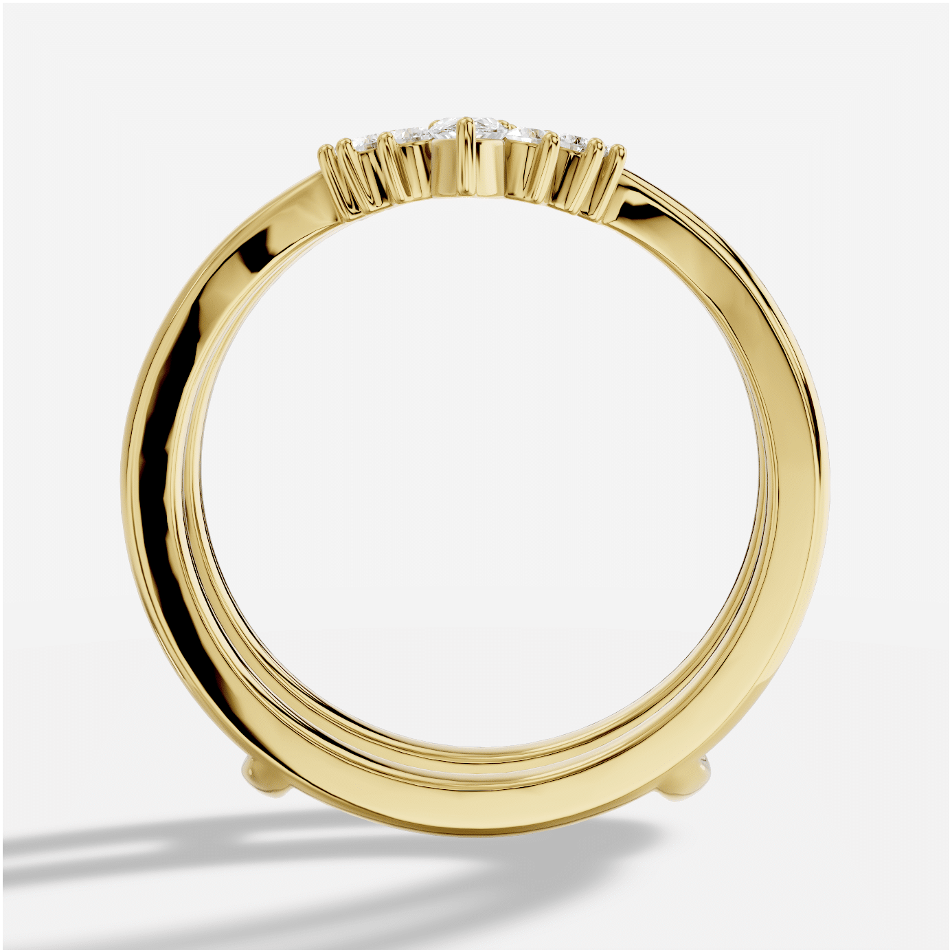 Pear Diamond Ring in 18K Yellow Gold - Image 4