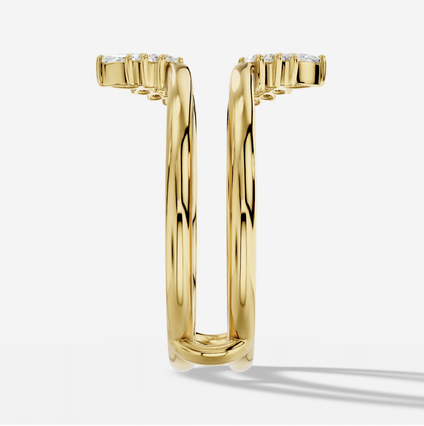 Pear Diamond Ring in 18K Yellow Gold - Image 2