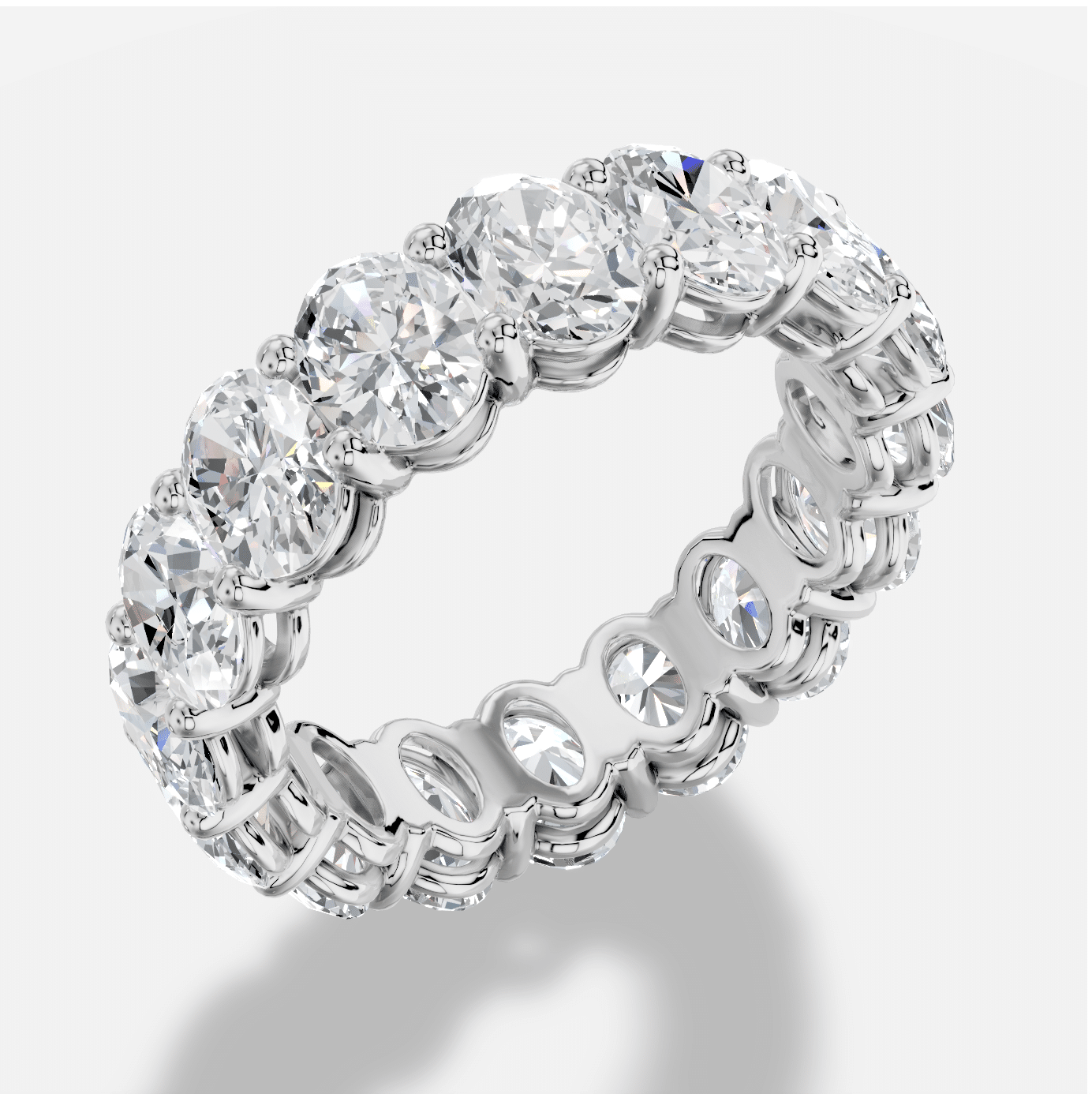Oval Diamond Ring in 18K White Gold - Image 4