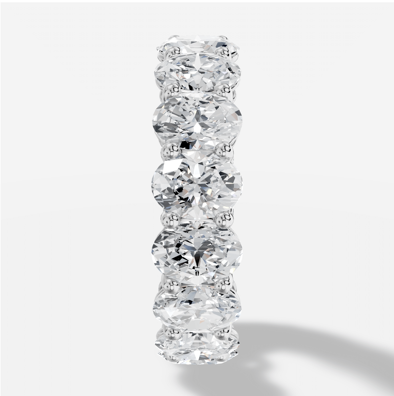 Oval Diamond Ring in 18K White Gold - Image 3