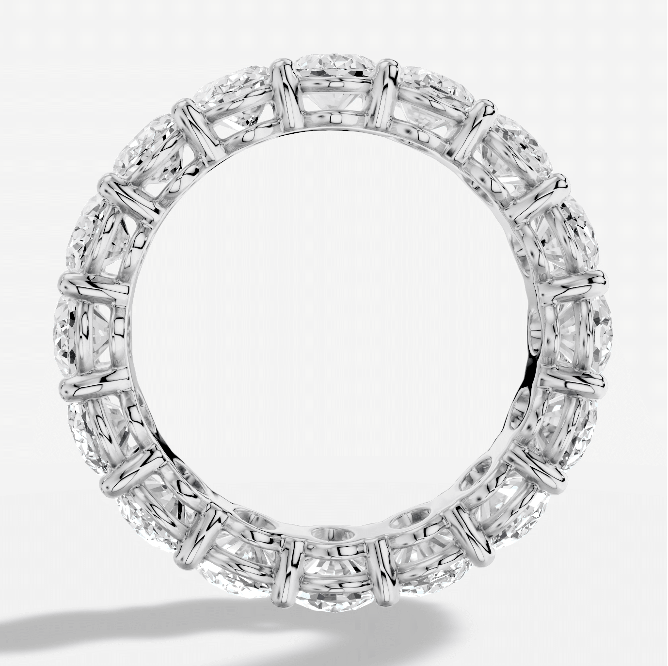 Oval Diamond Ring in 18K White Gold - Image 2