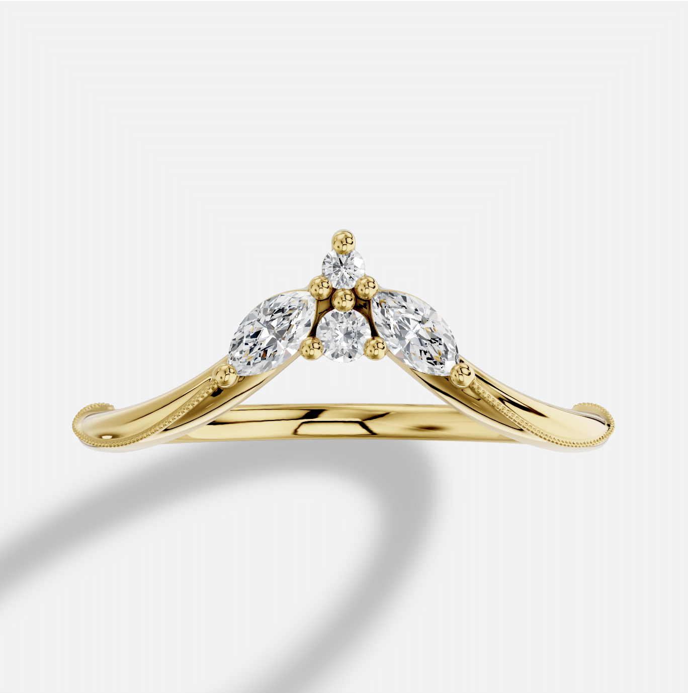 Marquise Diamond Ring in 18K Yellow Gold - Image 2