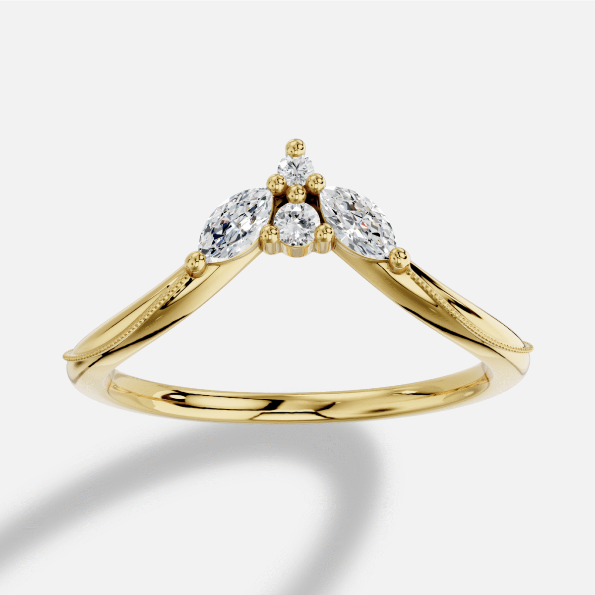 Marquise  Diamond Ring in 18K Yellow Gold