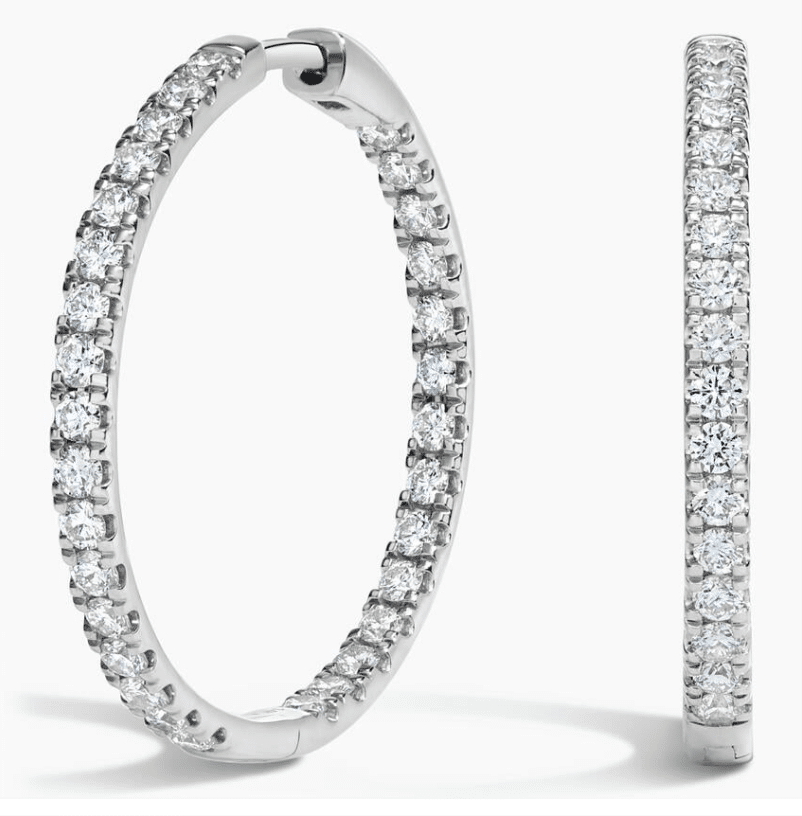 Perfect Hoop Diamond Earrings in 18K Yellow Gold