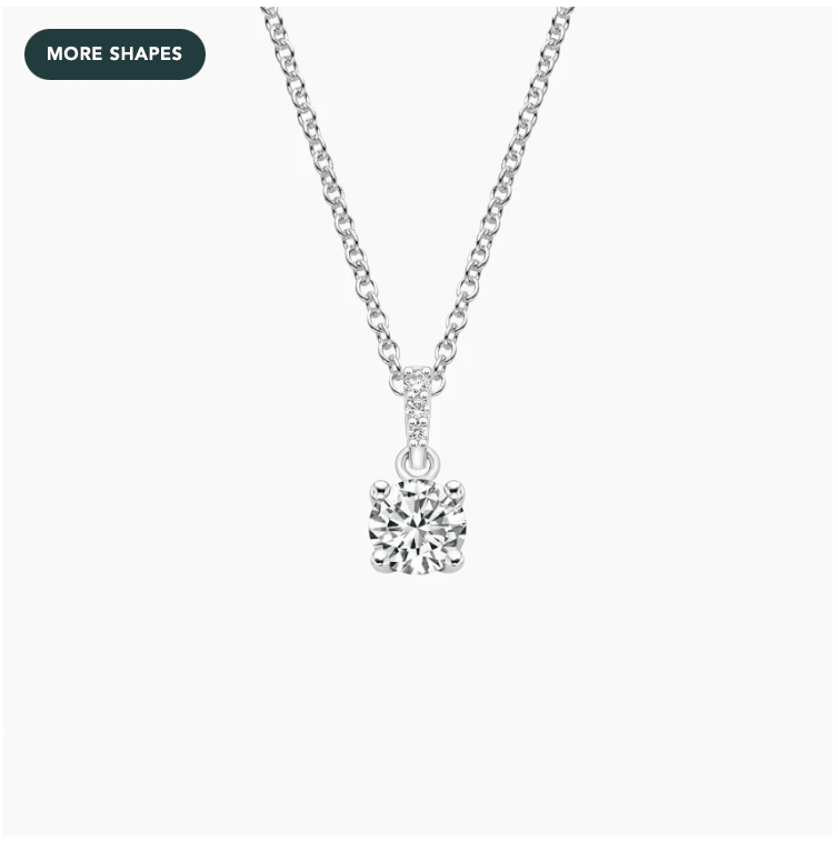 Round Diamond Pendant (1 ct. tw.) in 18k White Gold