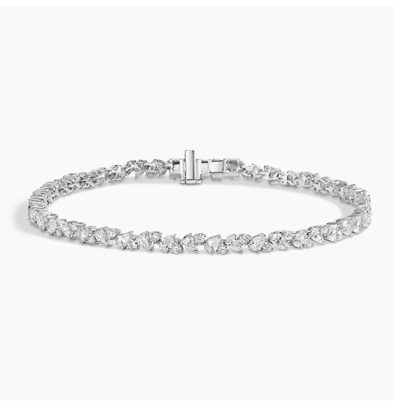 Pear Diamond  Bracelet in 18K White Gold